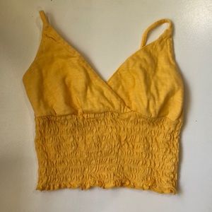 Yellow Cropped Shirt